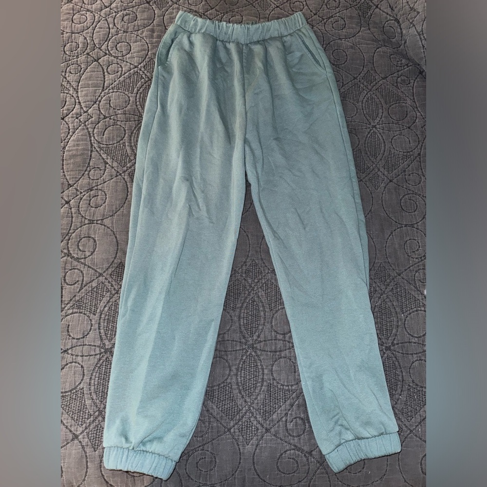 zara jogger sweatpants green/blue